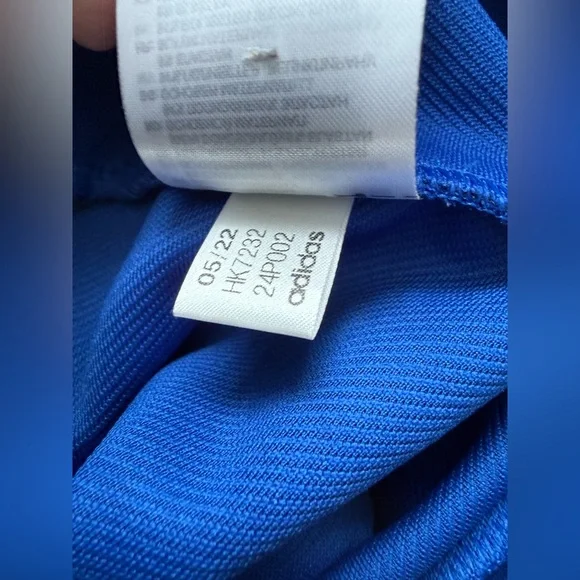 Adidas Blue Version Tights Pants Split Hem Cobalt Blue - Picture 5 of 8